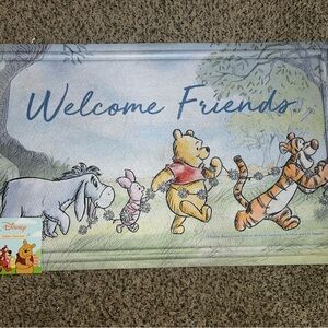 Disney Winnie the Pooh Welcome Friends Rubber Doormat